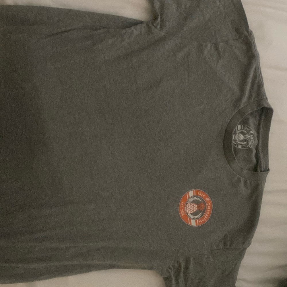 The brand is Love & pineapples it’s a fall pumpkin short sleeve shirt